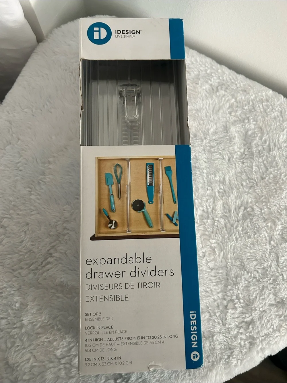 iDesign Expandable Drawer Dividers in Teal — Set of 2